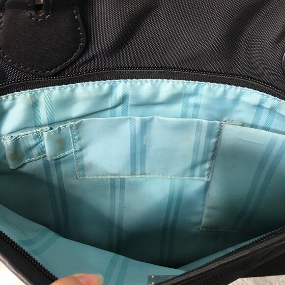 Tumi Women's Black Nylon Canvas Briefcase Laptop Messenger Bag 12.5 x 10.5 - Picture 14 of 16